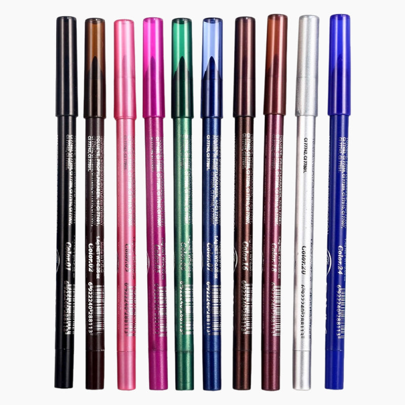 💄Regard Intense & Colouré - 10 crayons à paupières gel - Offre limitée dans le temps !🎯👁️‍🗨️
