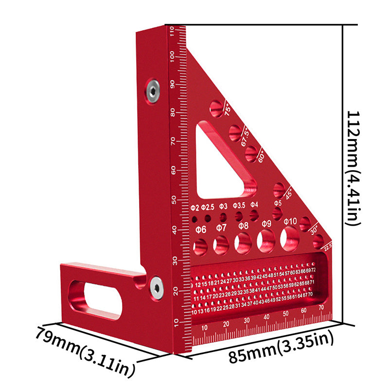 🏆🔧Triangle en aluminium carré pour le travail du bois