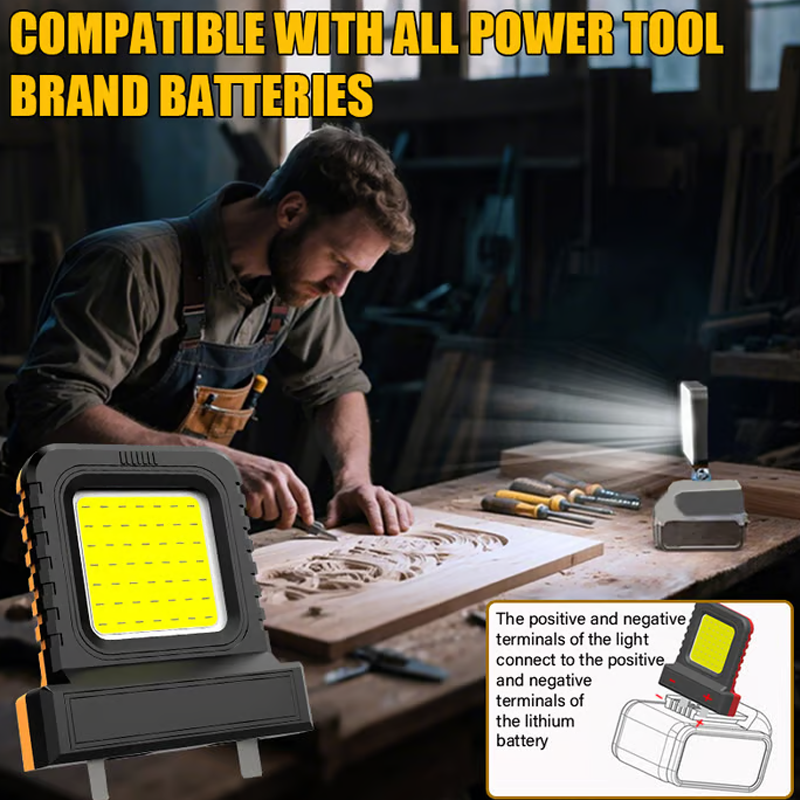 Lampe LED réglable pour outils à batterie au lithium
