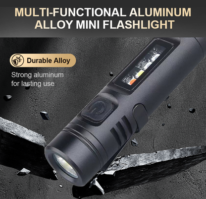 🔥40 % rabatt så länge lagret räcker!🎉Multifunktionell mini-ficklampa i aluminiumlegering