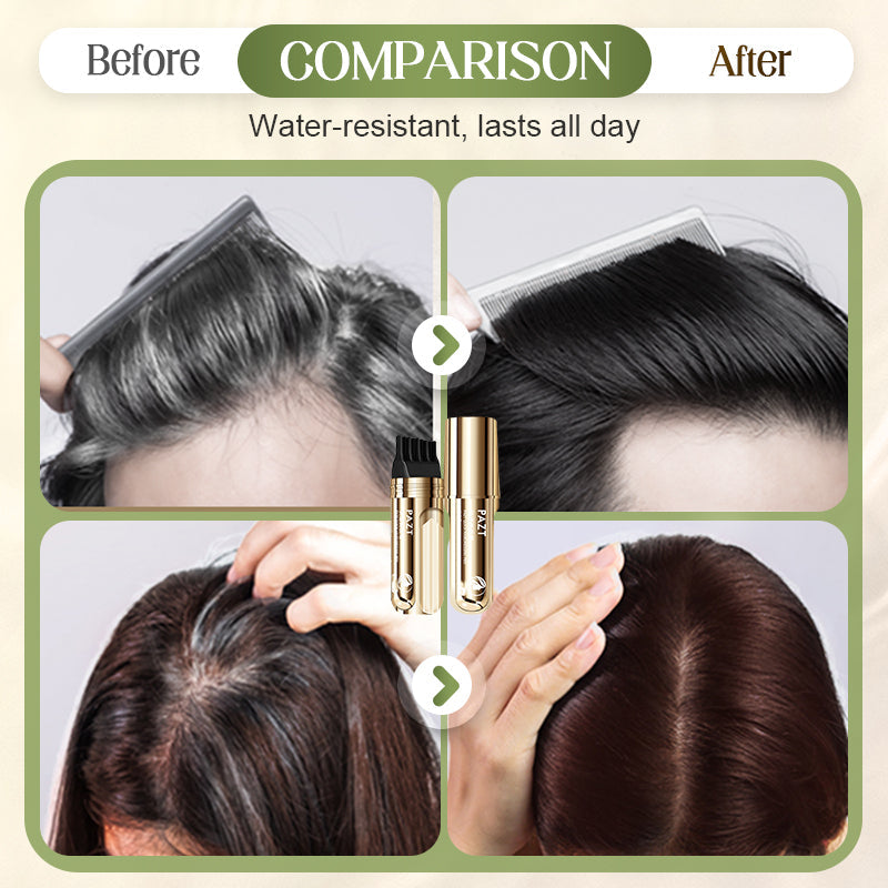💇‍♀️ KÖP 2 FÅ 1 GRATIS! ✨ 2-i-1 Hårfärgningskam för Grått Hår - Snabb och Naturlig Täckning, Skonsam Formel för Användning Hemma 🌿📦