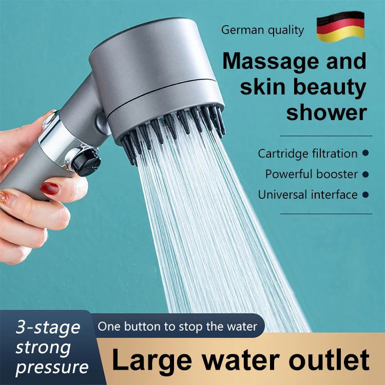 🚿2026 Mega Sale - 60 % RABATT✨ Multifunktionellt duschhuvud - Massage & hudvård, 5 avslappningslägen, enkel installation 🛁📦