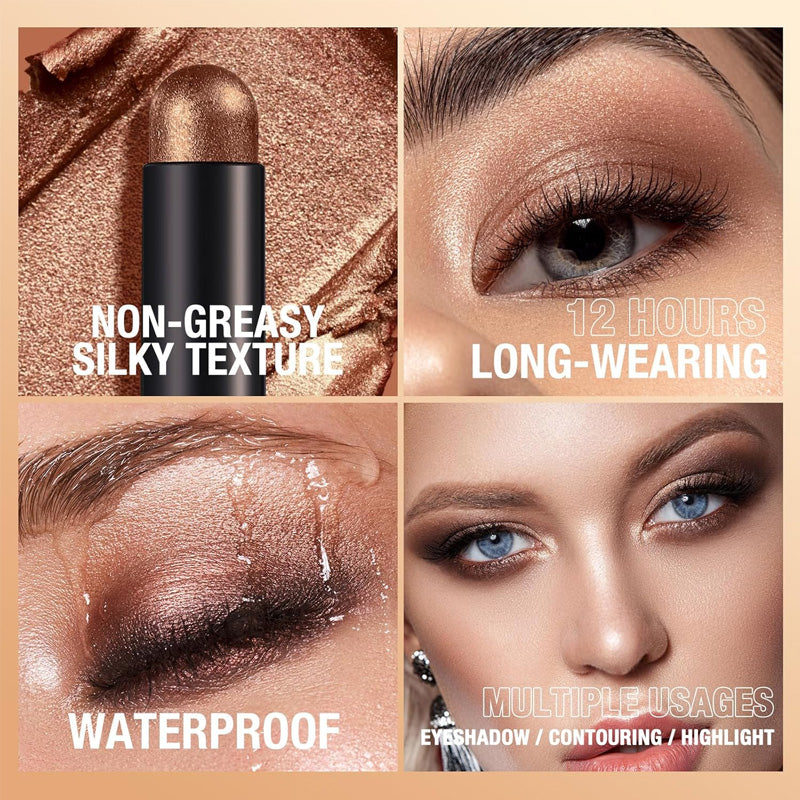 🔥Över 50 000 sålda!🎁✨8 färger glitterögonskugga i stickform - Långvarig Formula med Glitter för Professionell Makeup & Smidig Applicering 🌟👁️