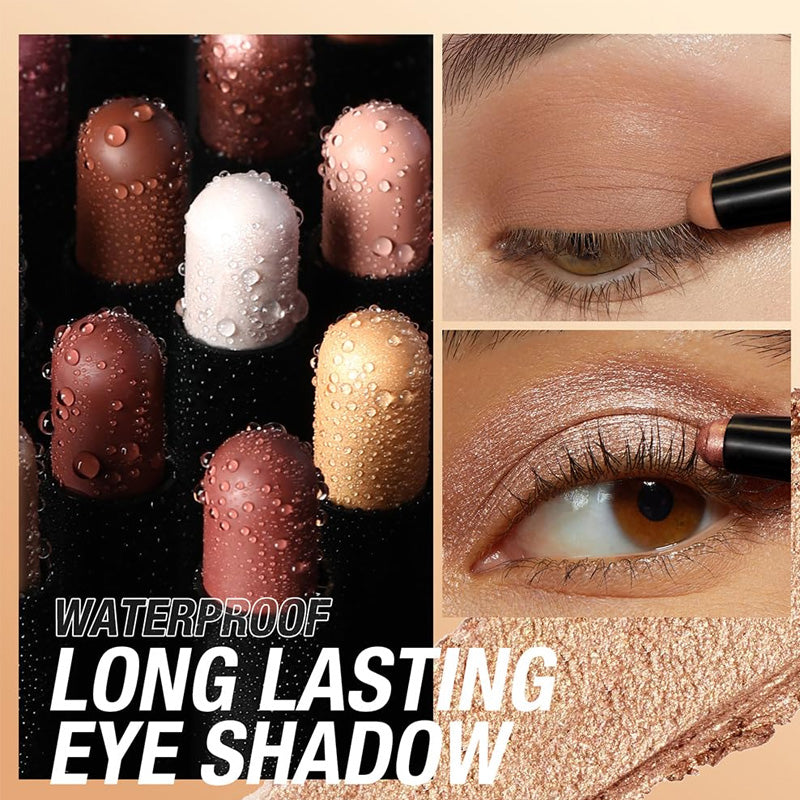 🔥Över 50 000 sålda!🎁✨8 färger glitterögonskugga i stickform - Långvarig Formula med Glitter för Professionell Makeup & Smidig Applicering 🌟👁️