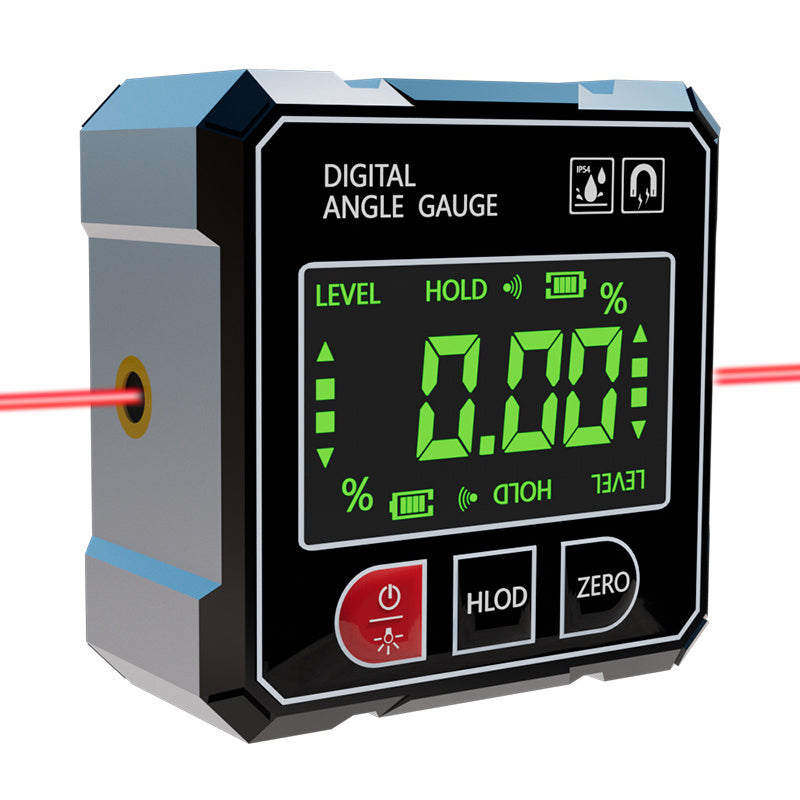 🔥40 % rabatt så länge lagret räcker!🎉Digital laser vinkelmätare med 4-sidig magnetisk bas