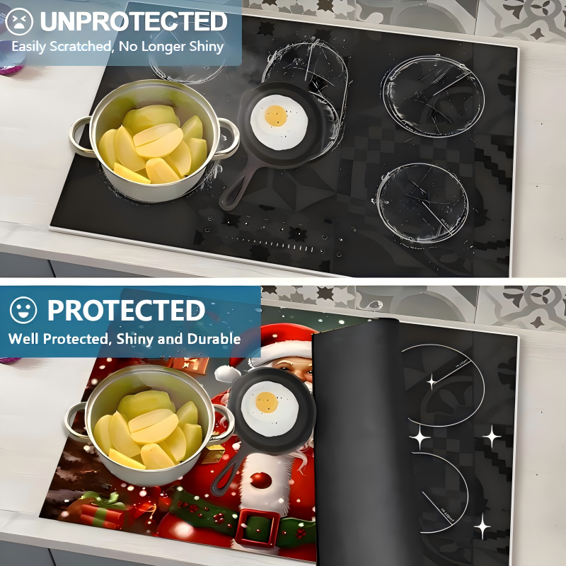 🔥40 % rabatt så länge lagret räcker!🎅🏻Julinspirerad skyddsmatta för spisen