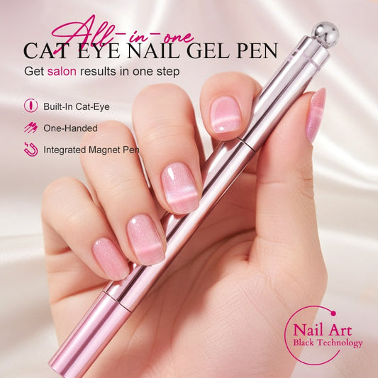🔥40 % rabatt så länge lagret räcker!🎉Allt-i-ett Cat Eye Nagelpenna – Få en hypnotisk cat-eye-effekt med ett enda drag!