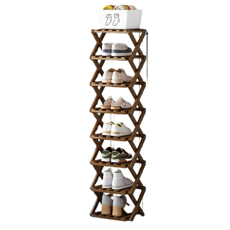 🔥🔥50 % RABATT!!👟Slitstarkt, hopfällbart skoställ av bambu