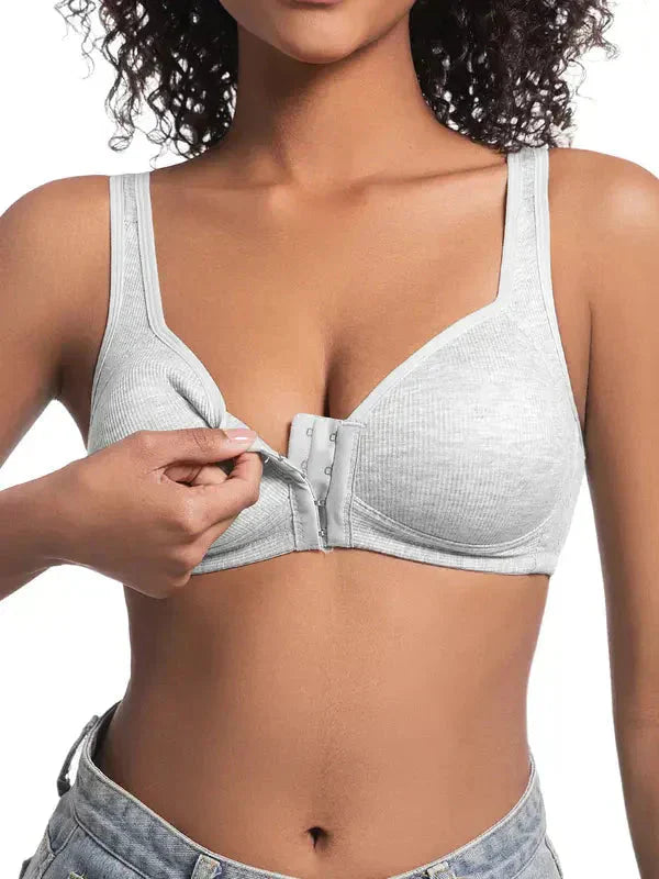 Bygelfri Push-Up BH med Knäppning Fram – Sömlös & Bekväm för Vardagen