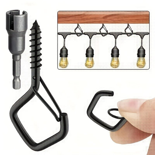 🛠️ 50% RABATT NU! 🔒 20st Fyrkantiga Snäppkrokar – Säkerhetslås, Mångsidig & Hållbar för Bonsai, Ljus & Dekoration ✨