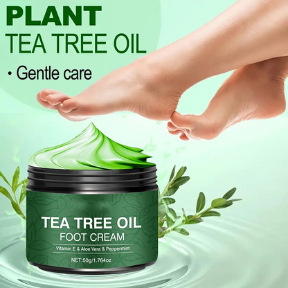 🔥Köp 1 få 1 gratis🔥Lugnande Aloe Vera & Tea Tree fotfuktcreme