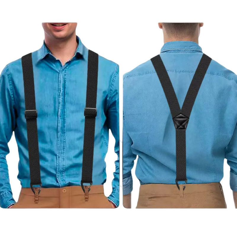 👔 50% RABATT NU! 🔗 Hängslen för män med X-rygg och hakefästen – Kraftiga Klämmor, Breda Remmar & Justerbara 👖