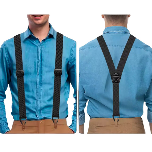 👔 50% RABATT NU! 🔗 Hängslen för män med X-rygg och hakefästen – Kraftiga Klämmor, Breda Remmar & Justerbara 👖