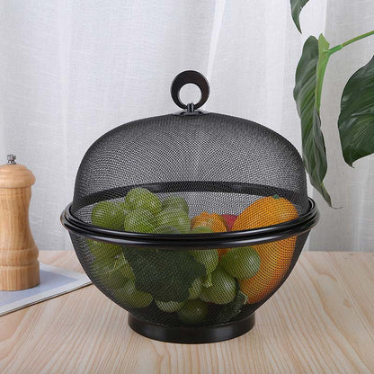 🍎 50 % RABATT NU! 🍓 Fruktkorg med lock & inbyggd sil – andningsbar mesh, avrinning & dekoration i ett 🛡️