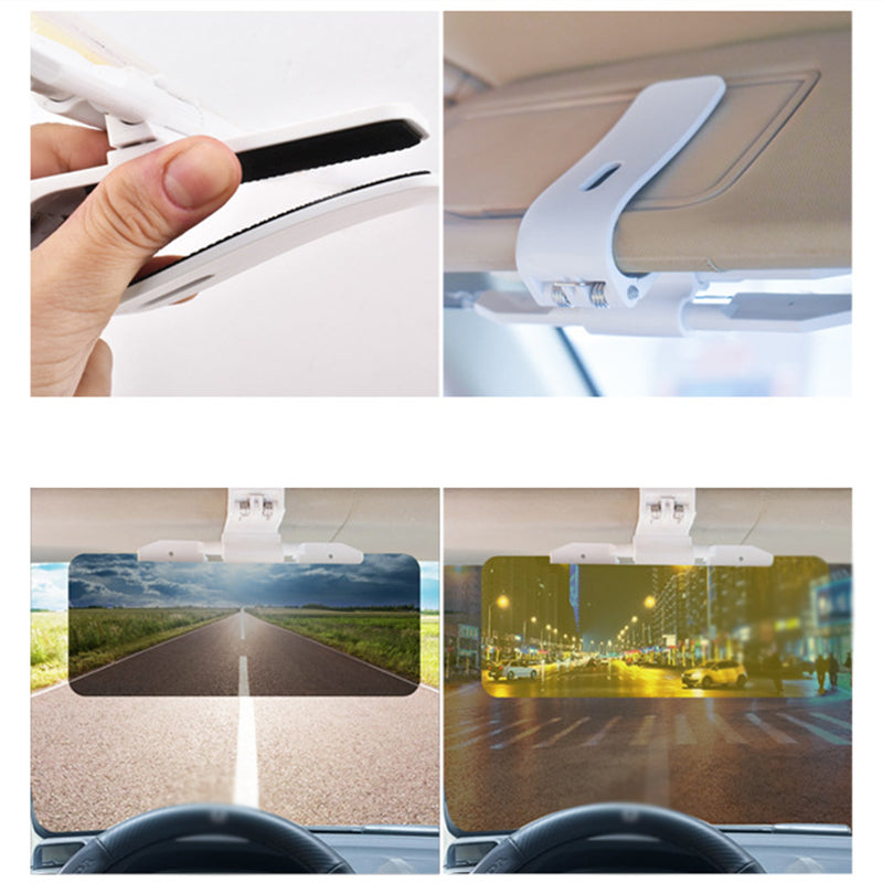 🚗 50 % RABATT NU! 🌙 Universellt HD anti-bländnings bilsolskydd för dag & natt – dubbellins för säkrare körning ☀️
