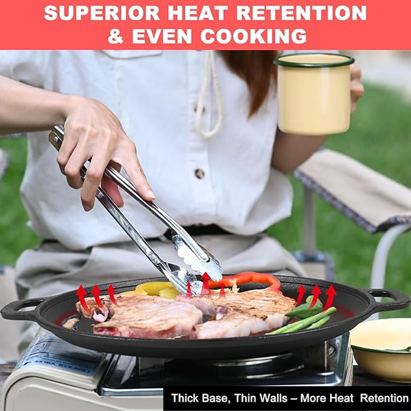 ⏳ 50 % RABATT under en begränsad tid! 🍳 Non-Stick-stekpanna i gjutjärn — rent gjutjärn, jämn värmefördelning 🔥