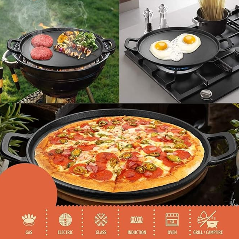 ⏳ 50 % RABATT under en begränsad tid! 🍳 Non-Stick-stekpanna i gjutjärn — rent gjutjärn, jämn värmefördelning 🔥