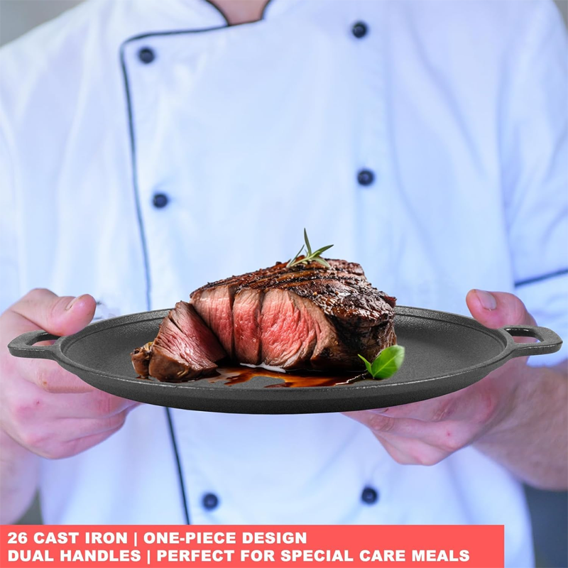 ⏳ 50 % RABATT under en begränsad tid! 🍳 Non-Stick-stekpanna i gjutjärn — rent gjutjärn, jämn värmefördelning 🔥