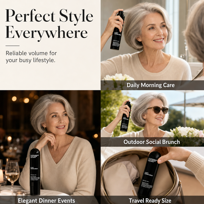 💇‍♀️ 50 % RABATT! Ge platt hår mer lyft på några sekunder – volymgivande stylingspray med långvarig stadga och persikodoft