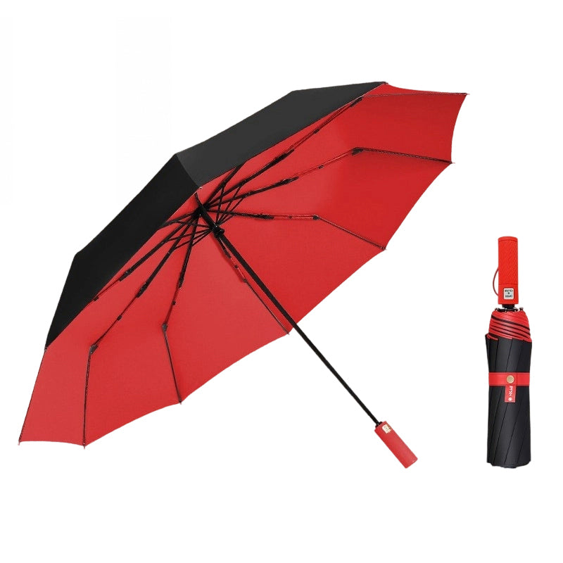 📢📢50% RABATT NU!! ⏰Stort Automatiskt Sol- & Regnskydd Paraply 125cm