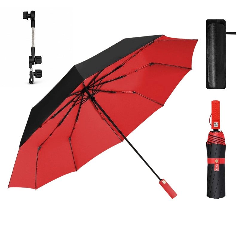 📢📢50% RABATT NU!! ⏰Stort Automatiskt Sol- & Regnskydd Paraply 125cm
