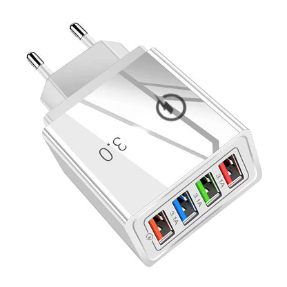 🔌 50% RABATT NU! 4-Port USB Charger Adapter – ultimat 4-portars hub, premiumbygge & stabilt energiflöde – perfekt för resor, kontor och hemmet ⚡✨