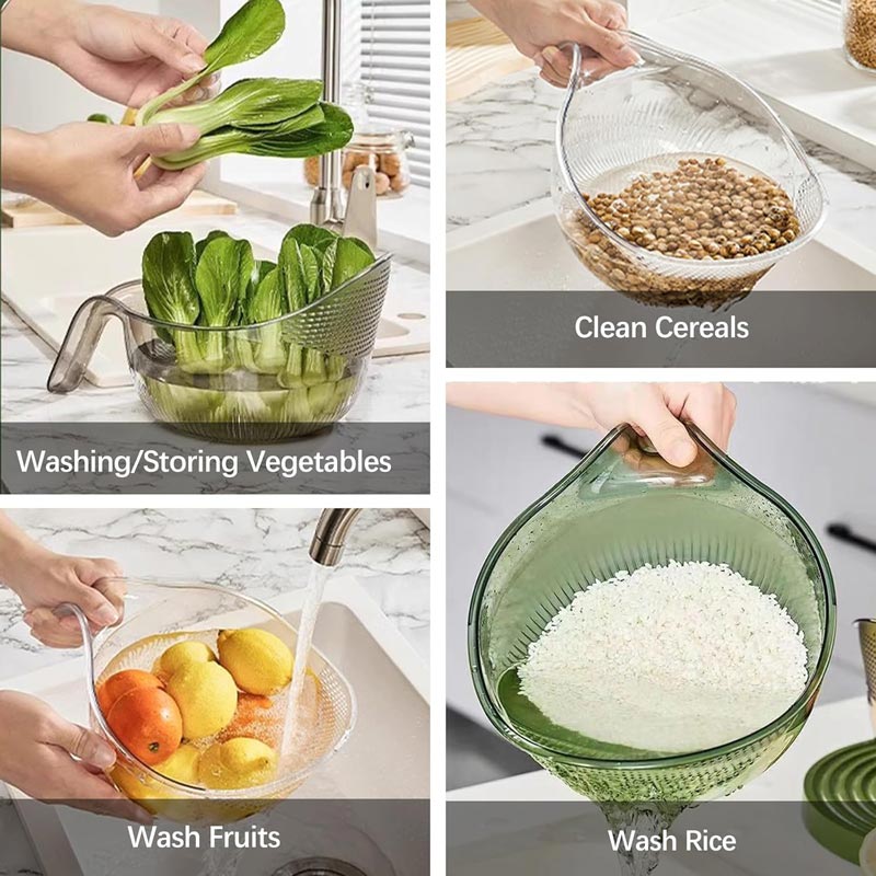 🍚 50% RABATT ✨ Smart rissköljningsskål med finmaskig sil – förenklar matlagningen