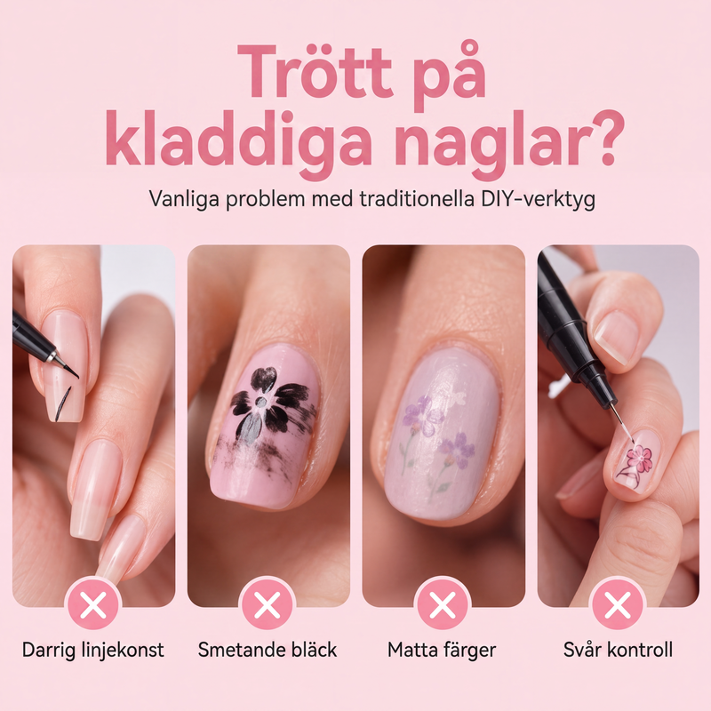 💅 50% RABATT NU ! !🌹24-färgers dubbeländade nagelkonstpennor set✨