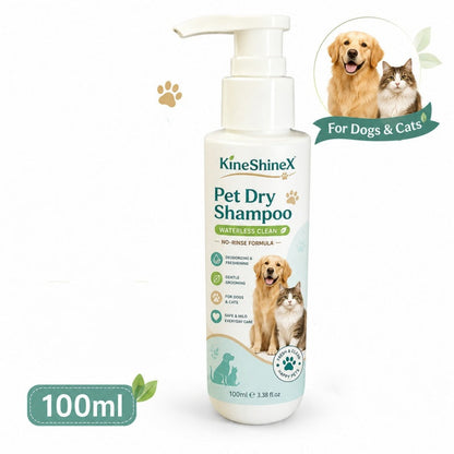 🐾 50% RABATT NU! Vattenfritt torrschampo för husdjur – utan sköljning, luktdämpande & mild skummousse – perfekt för hundar, katter och kaniner ✨