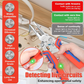 ⚡ 8-in-1 Wire Stripper with Voltage Tester: Cr-V Steel, Multi-Size Stripping, Ergonomic Grip