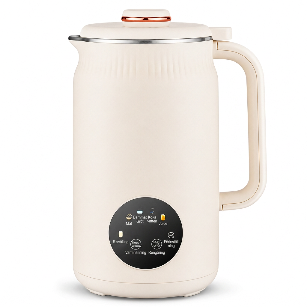 🥛 50 % RABATT NU! ⚙️ Automatisk sojamjölksmaskin med kraftfull mixer – 1500 ml, filterfri & 10 blad i 304 rostfritt stål ✨