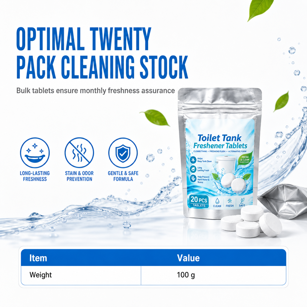 🥳2026 HETASTE REAN🥳💞 ÖVER 50 000 SÅLDA! 🚽✨ 50 % RABATT! 20-pack rengöringstabletter för toalettcisternen – brusande formula bekämpar lukt, långsam upplösning rengör kontinuerligt. Skonsamma mot rörsystemet! 🧼✅