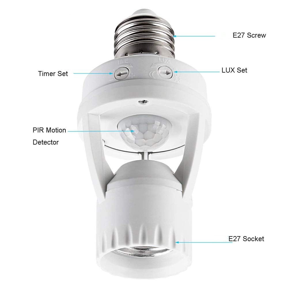 💡Lampfattning med rörelsesensor
