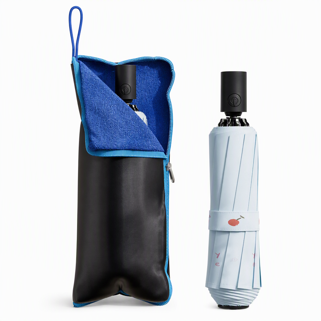 Köp 2 få 1 gratis🔥☔ Vattenabsorberande fodral för hopfällbar paraply 💧 | Insida i högabsorberande chenille och dragkedja ✨ | Utsida i vattentätt oxfordtyg för väskor och ryggsäckar 🎒 | 3 livfulla färger