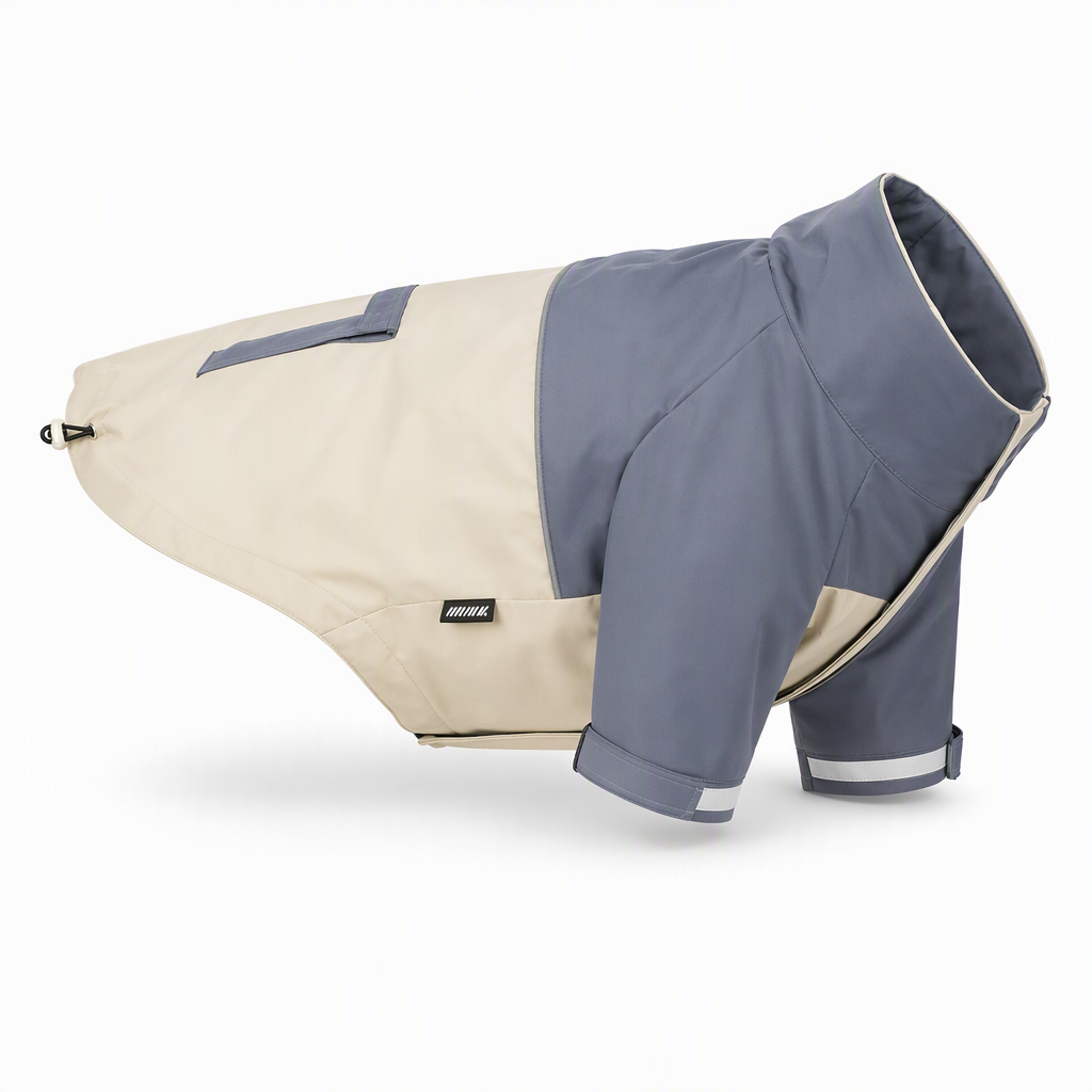 🐕 50 % RABATT NU! 🌧️ Vattentät regnrock för hundar i färgblockdesign – smutsavvisande benskydd för utomhusbruk 💦