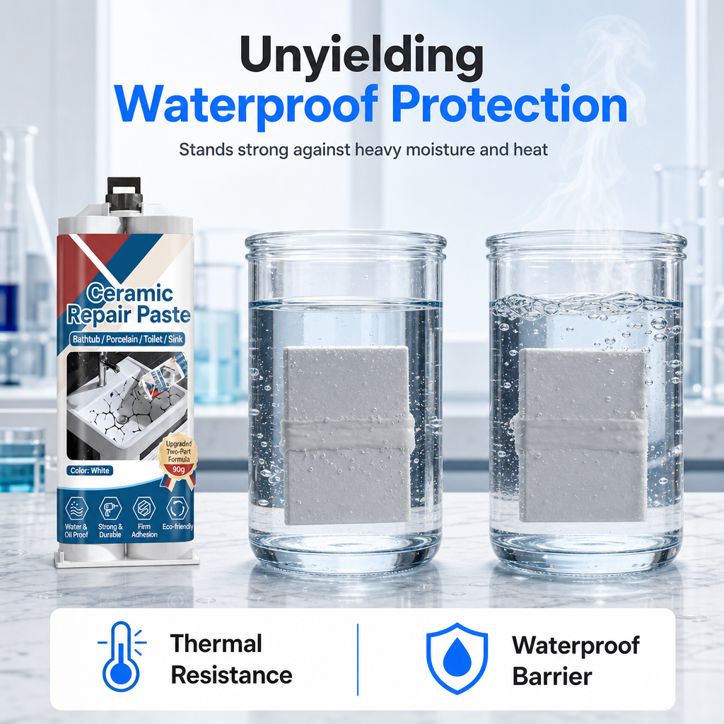 🚿 50 % RABATT NU! 🛠️ Snabbtorkande reparationspasta för kakel och keramik – epoxiharts, vattentät & enkel användning – perfekt för handfat, kakel och porslin 💧🏠