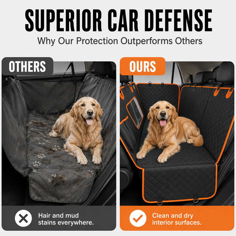 🐶 50 % RABATT NU! 🚗 Vattentåligt bilsätesskydd för husdjur – 4-i-1 design i 600D Oxford, skyddar mot smuts och repor 🛡️