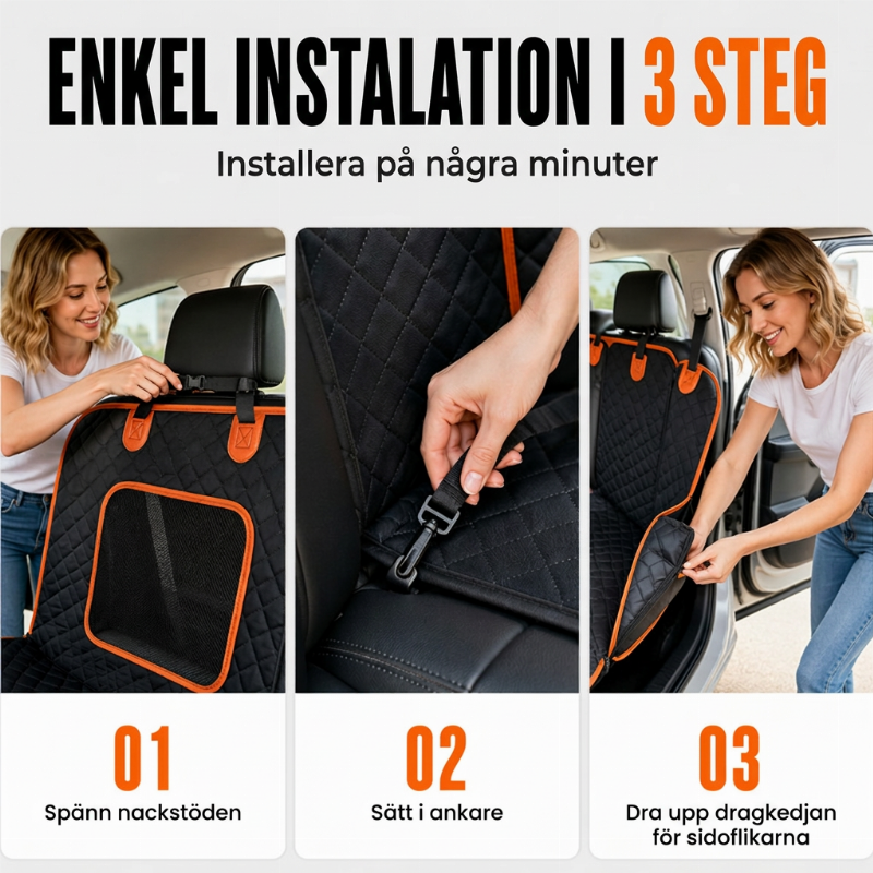🐶 50 % RABATT NU! 🚗 Vattentåligt bilsätesskydd för husdjur – 4-i-1 design i 600D Oxford, skyddar mot smuts och repor 🛡️