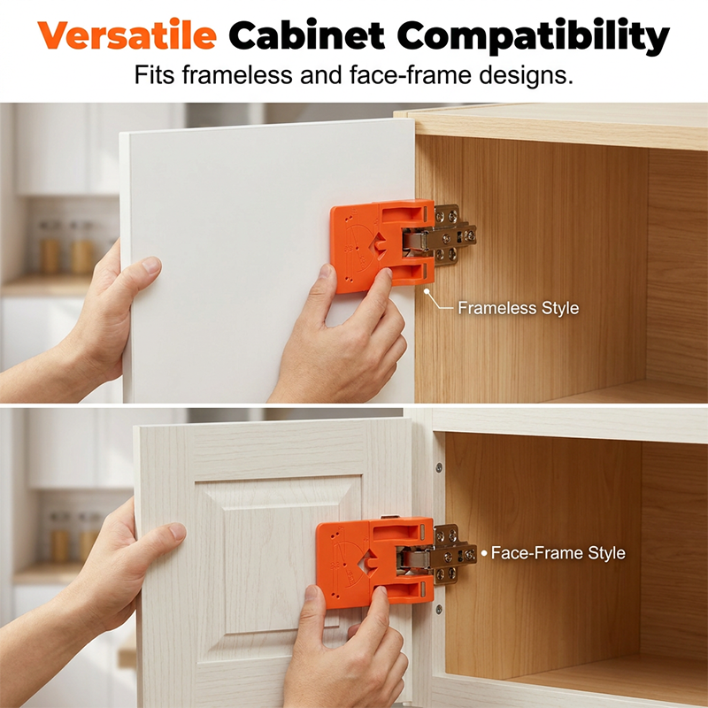 🧲📏Magnetic Cabinet Door Hinge Drilling Guide Jig | With Built-In Measurement Guides for Accurate Cabinet Installation🚪