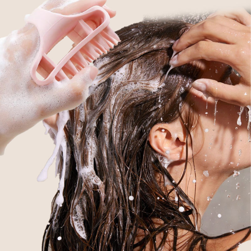 ⏳ Tidsbegränsat erbjudande: 50 % rabatt ⏰ Mjuk massageborste i silikon för hårbotten 🚿