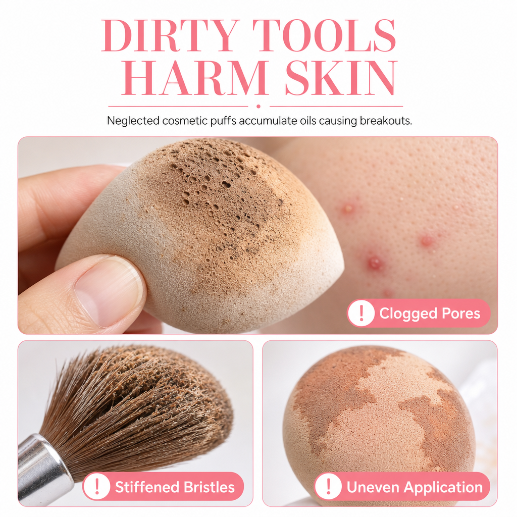 🔥50% OFF!!🧼Make-Up Sponge & Brush Cleaner – Rapid Stain Removal, pH Balanced & Gentle✨