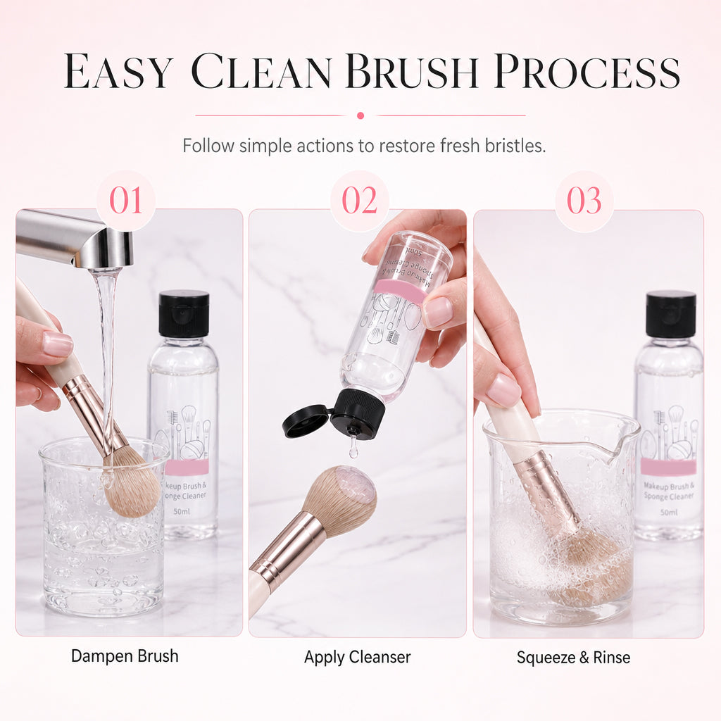 🔥50% OFF!!🧼Make-Up Sponge & Brush Cleaner – Rapid Stain Removal, pH Balanced & Gentle✨
