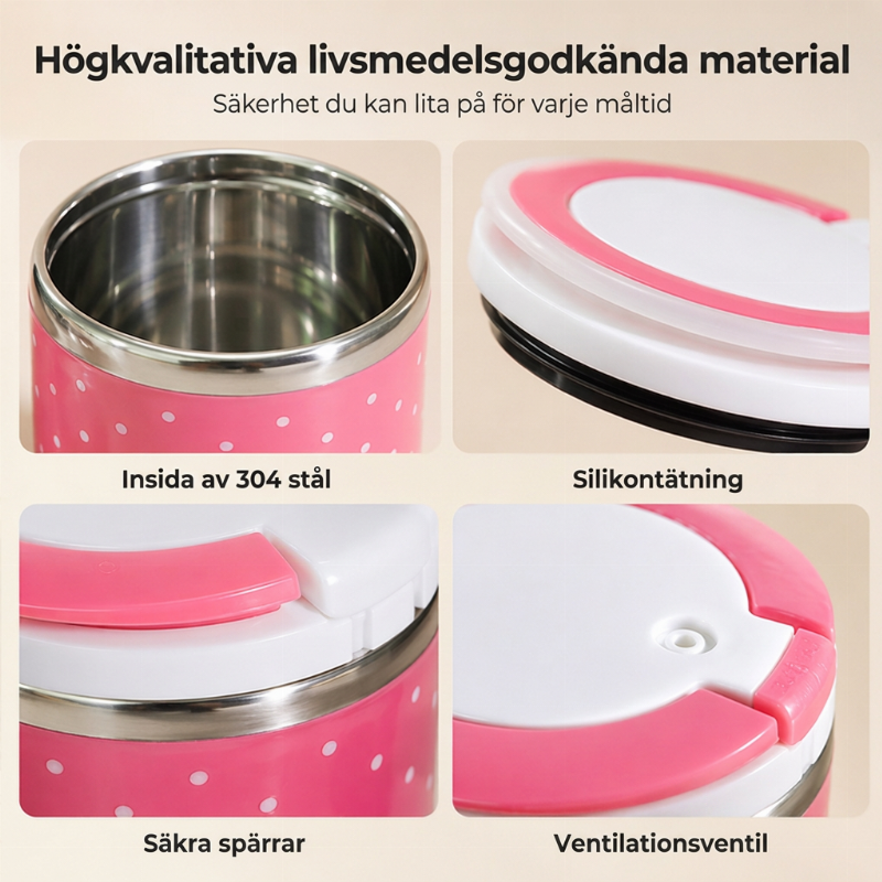 📢📢50% RABATT NU!! ⏰Bärbar lunchlåda i isolerad rostfritt stål