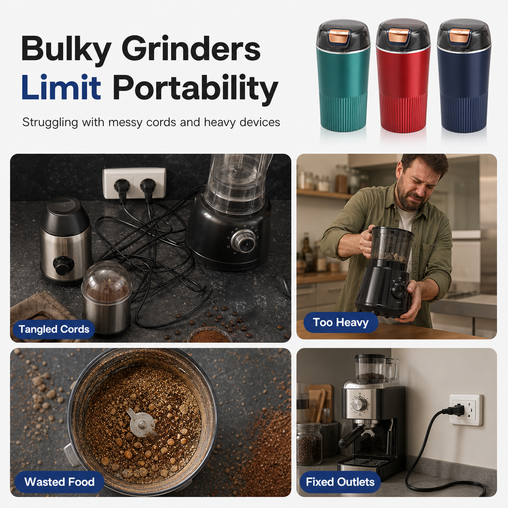 Compact Household Electric Grinder with 8 Multifunctional Dry Powder Milling Machine for Grains