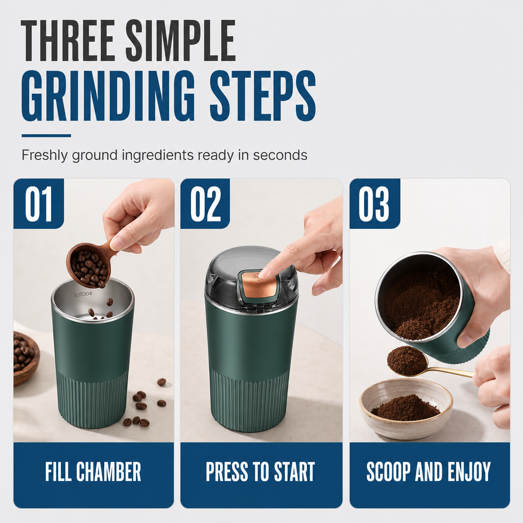 Compact Household Electric Grinder with 8 Multifunctional Dry Powder Milling Machine for Grains