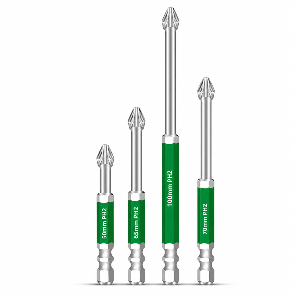 📢📢50% RABATT !!⏰Magnetisches schlagfestes Kreuzschlitz-Bit-Set – Rutschfeste S2-Stahl Schrauberbits