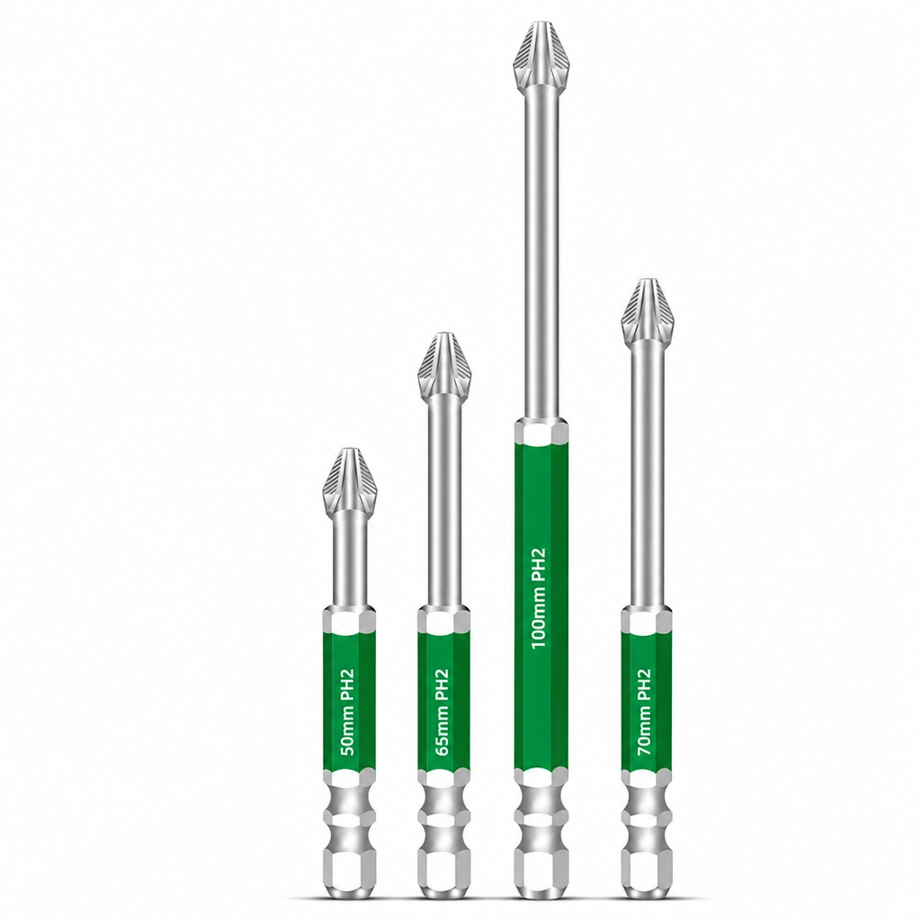 📢📢50% RABATT !!⏰Magnetisches schlagfestes Kreuzschlitz-Bit-Set – Rutschfeste S2-Stahl Schrauberbits