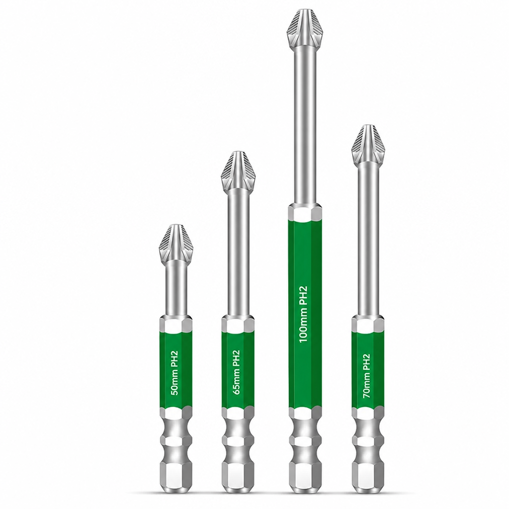 📢📢50% RABATT !!⏰Magnetisches schlagfestes Kreuzschlitz-Bit-Set – Rutschfeste S2-Stahl Schrauberbits