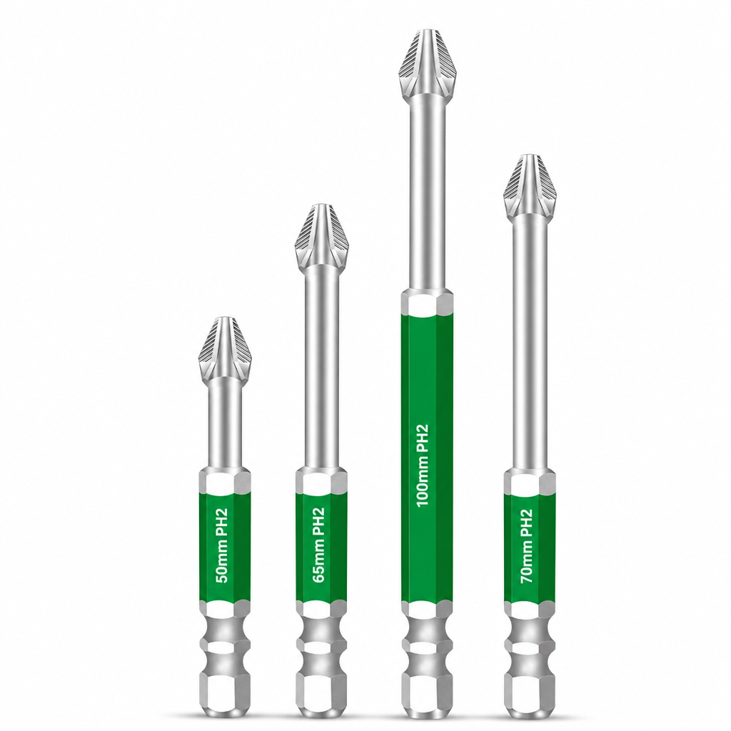 📢📢50% RABATT !!⏰Magnetisches schlagfestes Kreuzschlitz-Bit-Set – Rutschfeste S2-Stahl Schrauberbits