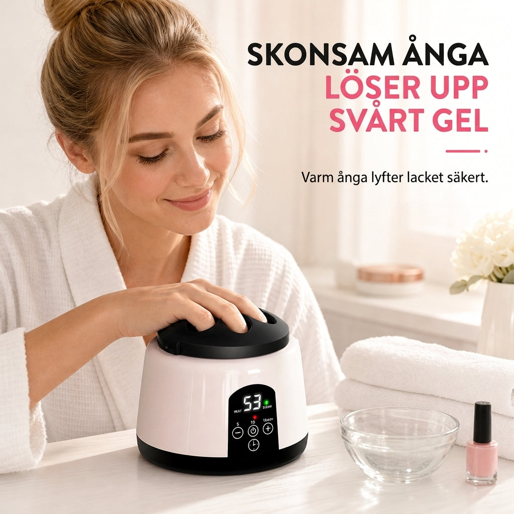 💅 50% RABATT! ⚡ 36W elektrisk ångnagellacksborttagningsmaskin, tar bort gel och akryl, perfekt för manikyr ✨